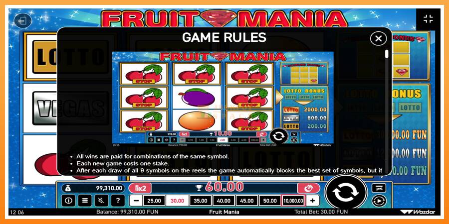 Fruit Mania leikjavél fyrir peninga, mynd 6