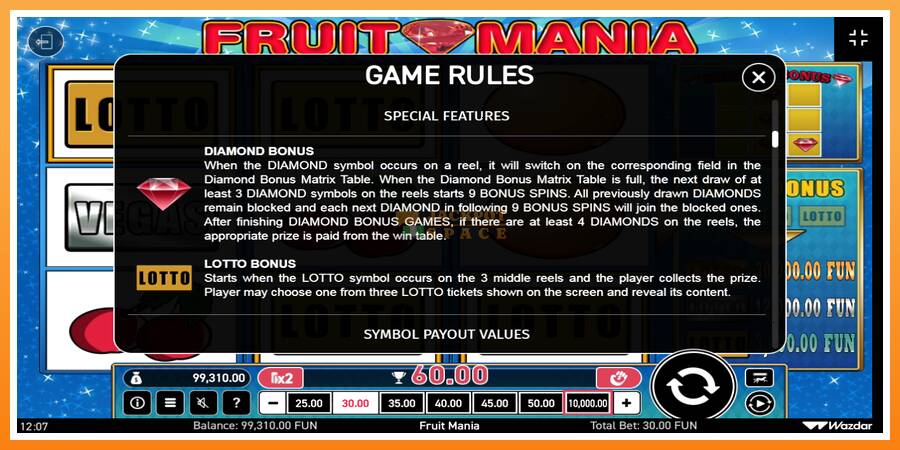 Fruit Mania leikjavél fyrir peninga, mynd 7