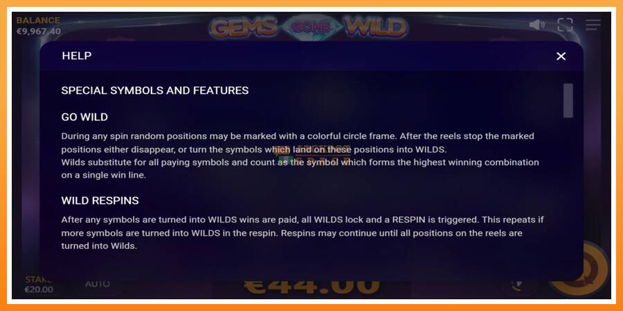 Gems Gone Wild leikjavél fyrir peninga, mynd 6