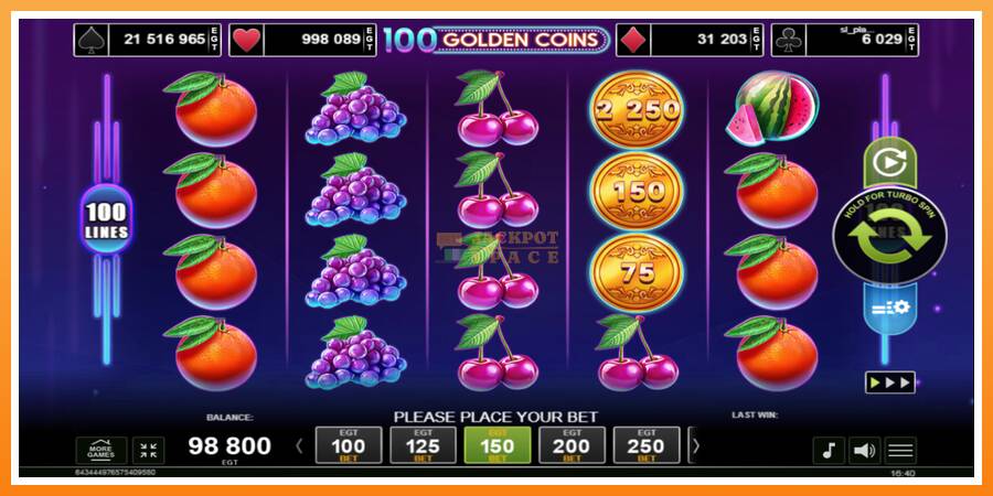 100 Golden Coins leikjavél fyrir peninga, mynd 2