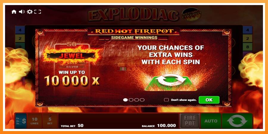 Explodiac Red Hot Firepot leikjavél fyrir peninga, mynd 1