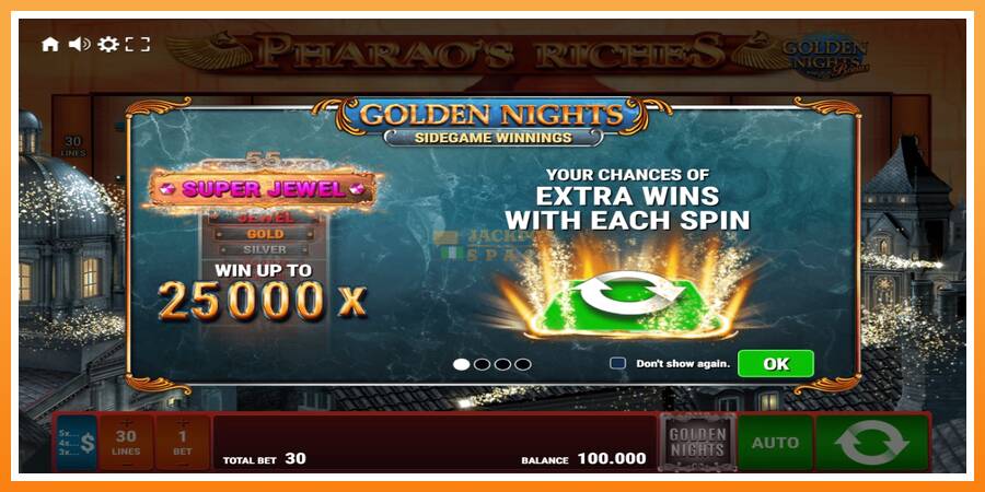 Pharaos Riches Golden Nights leikjavél fyrir peninga, mynd 1