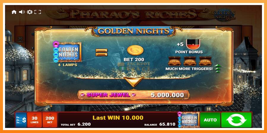 Pharaos Riches Golden Nights leikjavél fyrir peninga, mynd 7