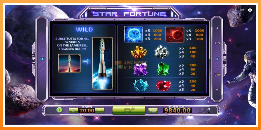 Star Fortune leikjavél fyrir peninga, mynd 6