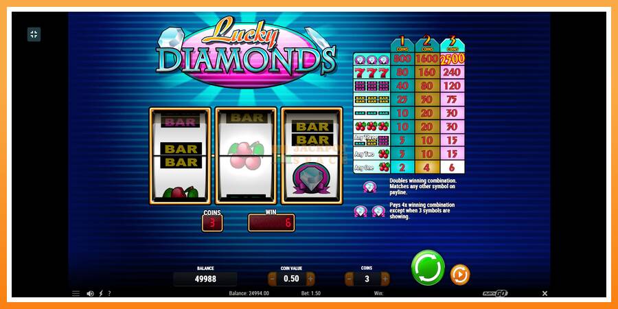 Lucky Diamonds leikjavél fyrir peninga, mynd 3