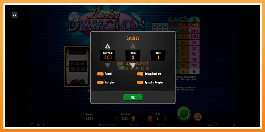 Lucky Diamonds leikjavél fyrir peninga, mynd 4