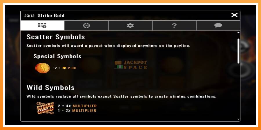 Strike Gold leikjavél fyrir peninga, mynd 3