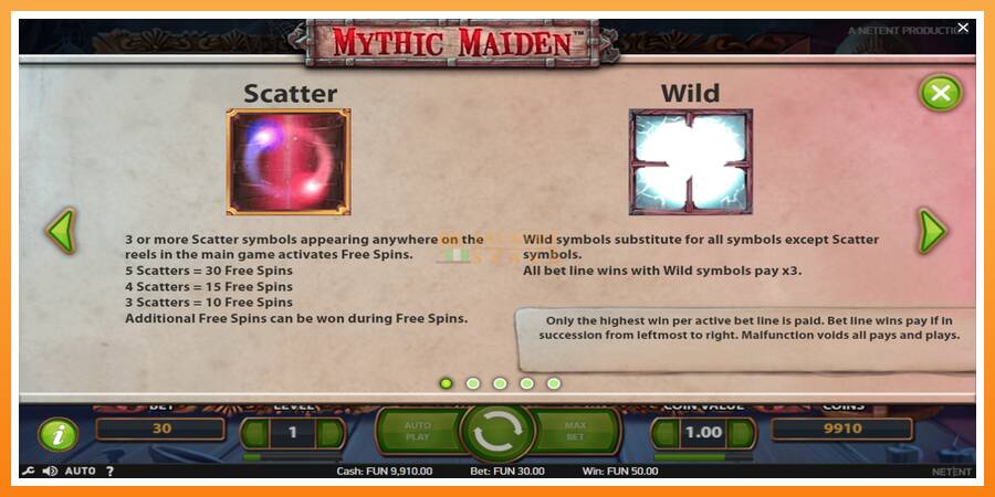 Mythic Maiden leikjavél fyrir peninga, mynd 5