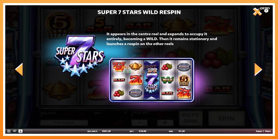 Super 7 Stars leikjavél fyrir peninga, mynd 6