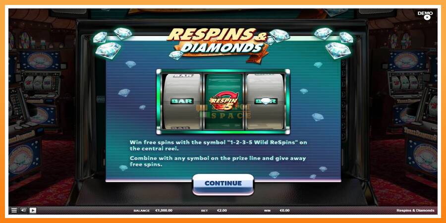 Respins Diamonds leikjavél fyrir peninga, mynd 1