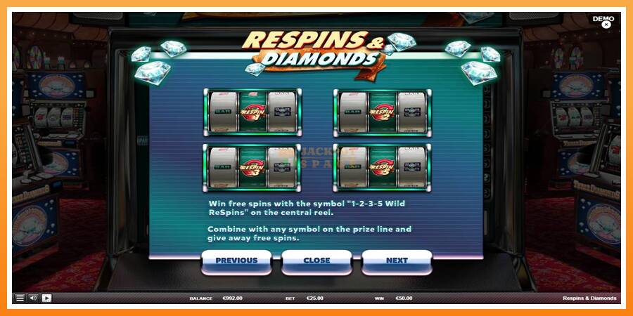 Respins Diamonds leikjavél fyrir peninga, mynd 6