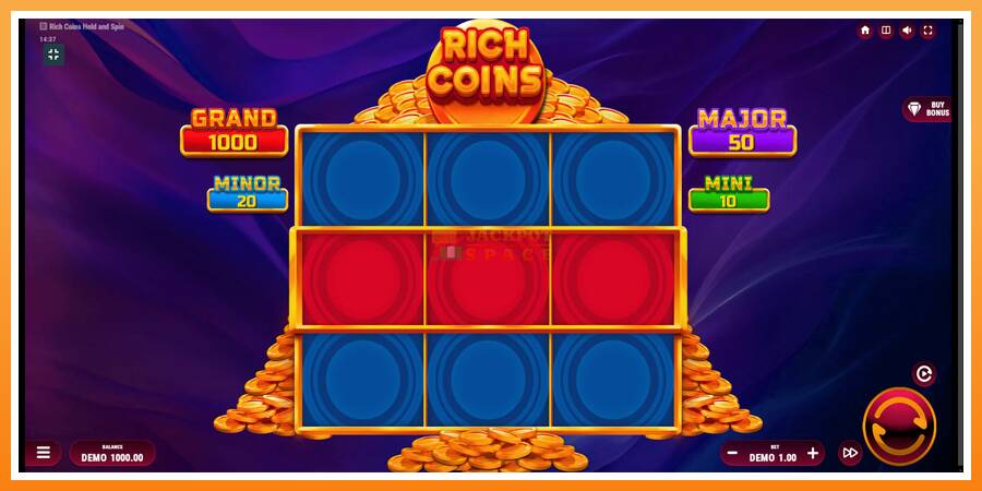 Rich Coins Hold and Spin leikjavél fyrir peninga, mynd 1