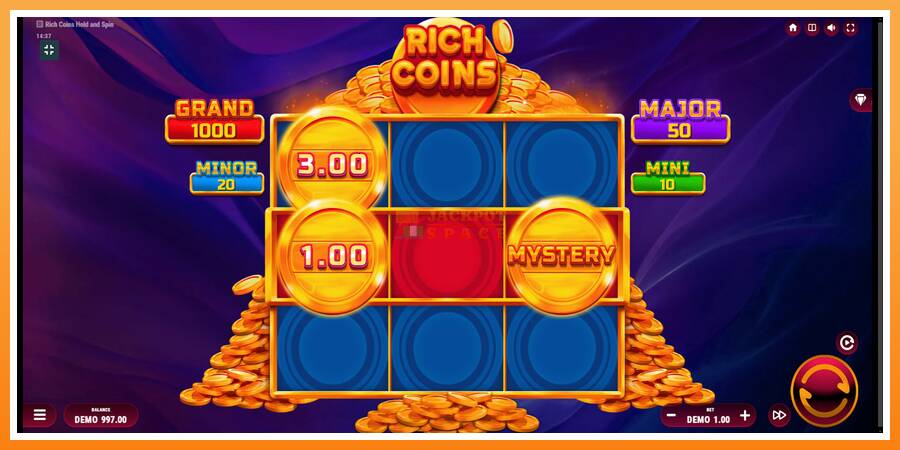 Rich Coins Hold and Spin leikjavél fyrir peninga, mynd 2