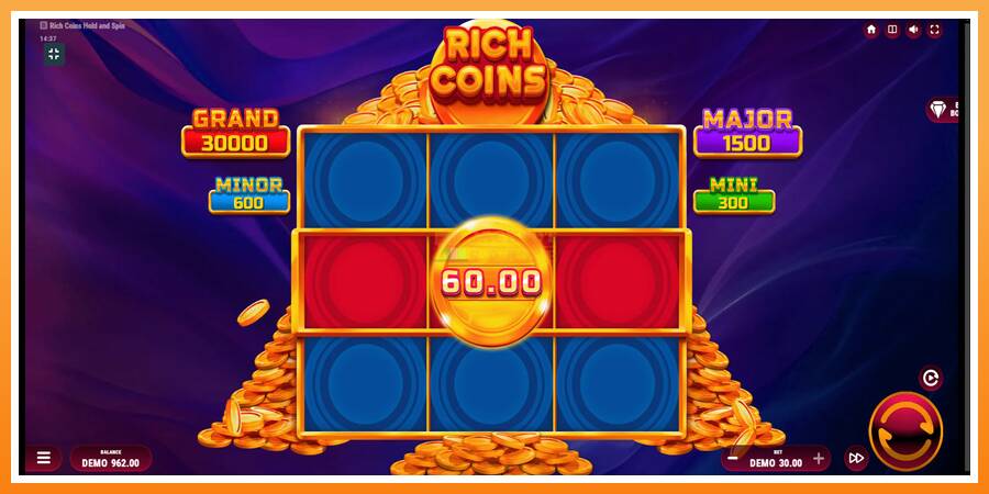 Rich Coins Hold and Spin leikjavél fyrir peninga, mynd 3