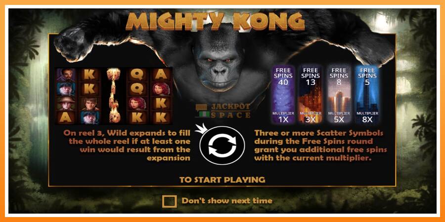 Mighty Kong leikjavél fyrir peninga, mynd 1