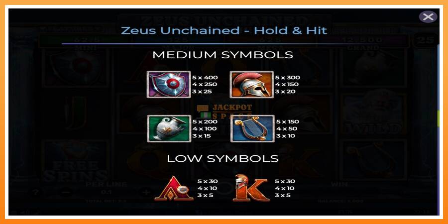 Zeus Unchained - Hold & Hit leikjavél fyrir peninga, mynd 6