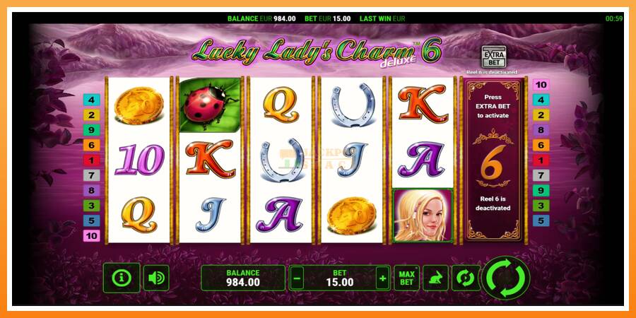 Lucky Ladys Charm Deluxe 6 leikjavél fyrir peninga, mynd 2