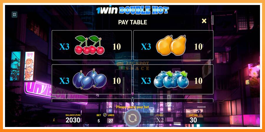 1win Double Hot leikjavél fyrir peninga, mynd 6