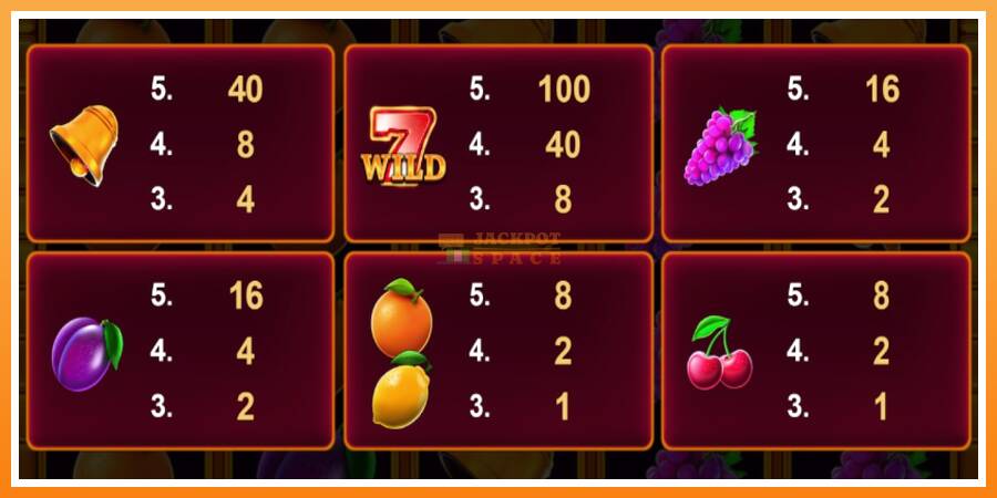 Cashn Fruits Fortune 100 leikjavél fyrir peninga, mynd 4