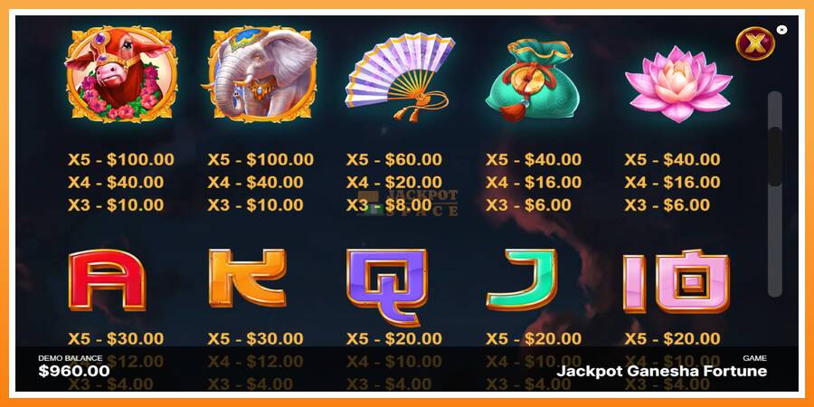 Jackpot Ganesha Fortune leikjavél fyrir peninga, mynd 6