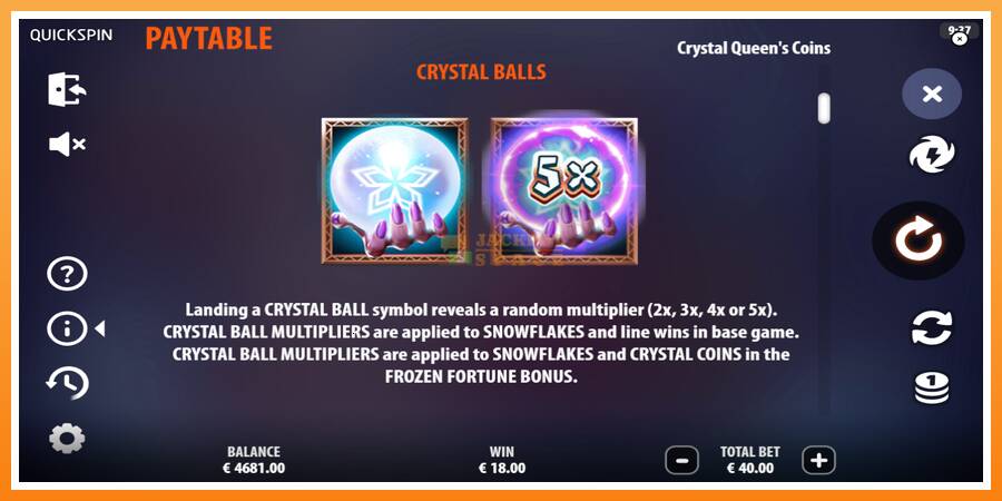 Crystal Queens Coins leikjavél fyrir peninga, mynd 6