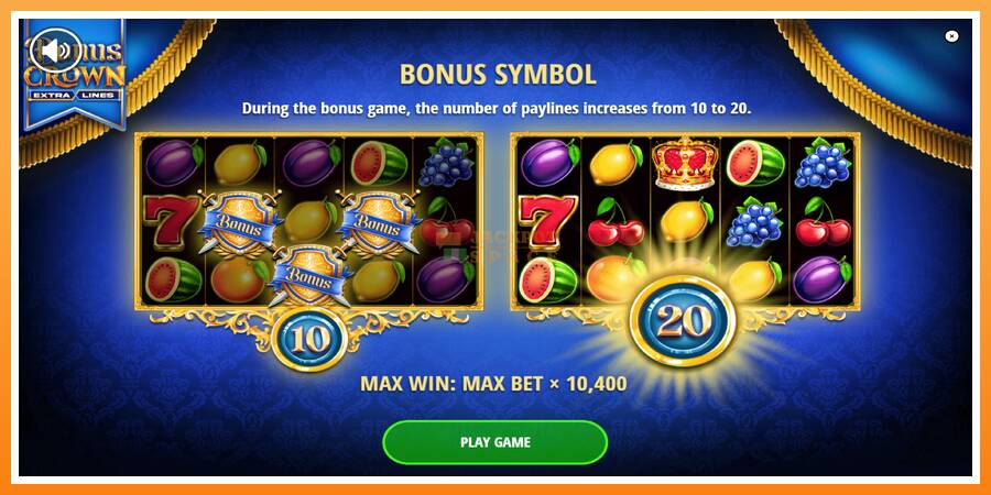 Bonus Crown leikjavél fyrir peninga, mynd 1