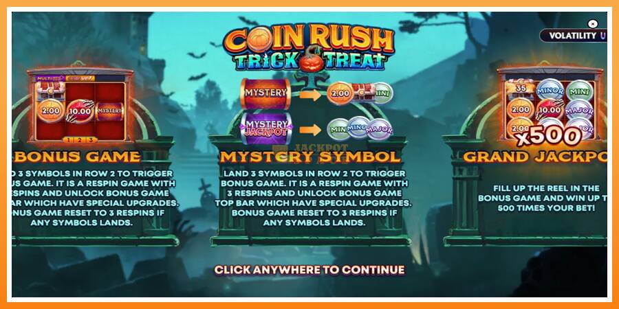 Coin Rush: Trick o Treat leikjavél fyrir peninga, mynd 1