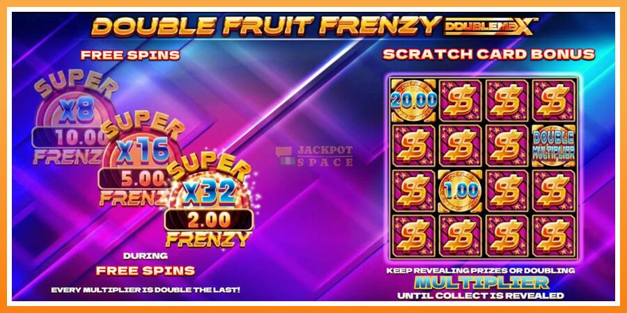 Double Fruit Frenzy DoubleMax leikjavél fyrir peninga, mynd 3