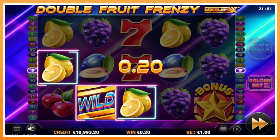 Double Fruit Frenzy DoubleMax leikjavél fyrir peninga, mynd 4