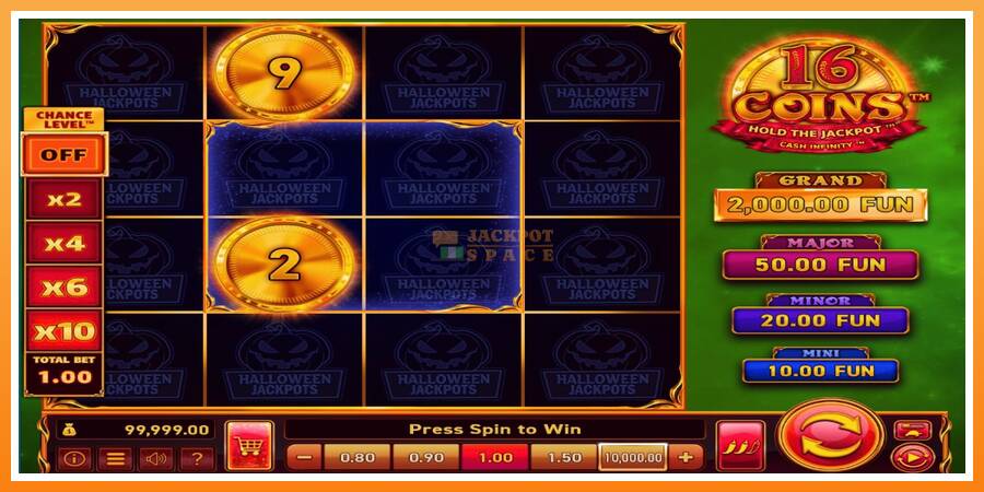 16 Coins Grand Gold Edition Halloween Jackpots leikjavél fyrir peninga, mynd 2