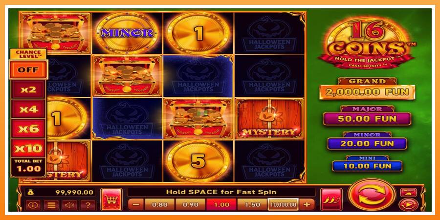 16 Coins Grand Gold Edition Halloween Jackpots leikjavél fyrir peninga, mynd 3