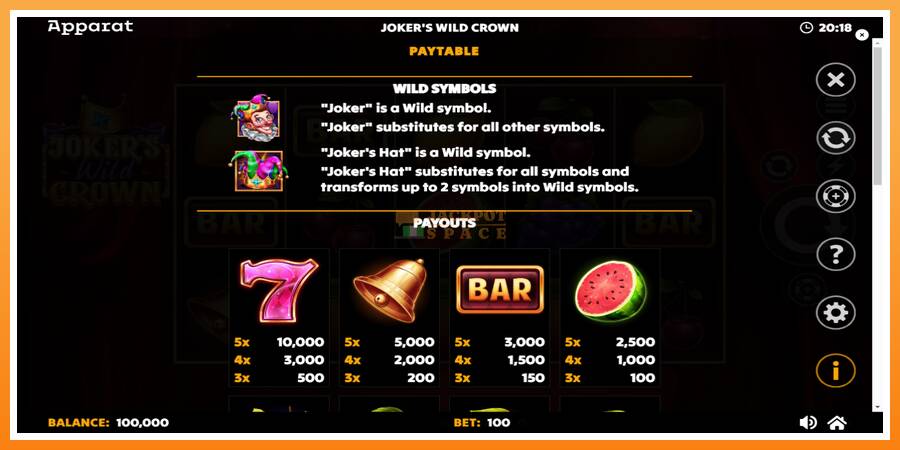 Jokers Wild Crown Diamond Treasures leikjavél fyrir peninga, mynd 5