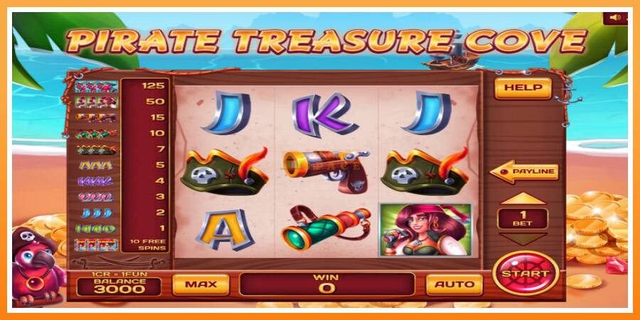 Pirate Treasure Cove Pull Tabs leikjavél fyrir peninga, mynd 1