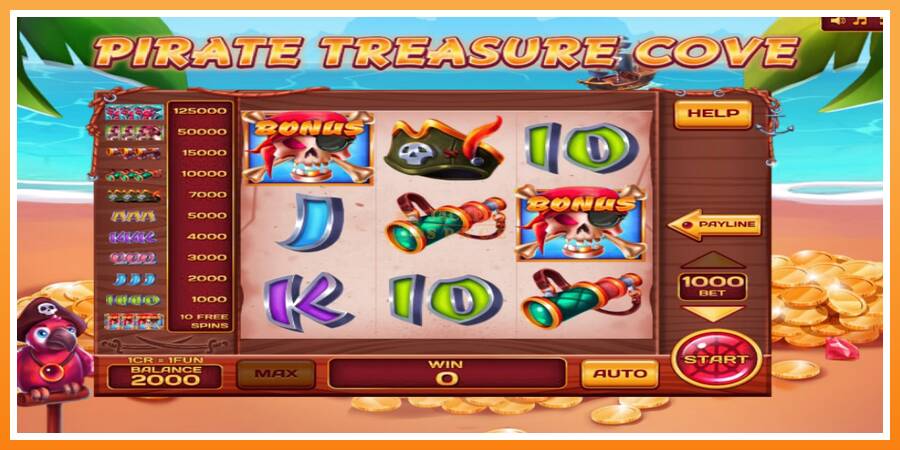 Pirate Treasure Cove Pull Tabs leikjavél fyrir peninga, mynd 2