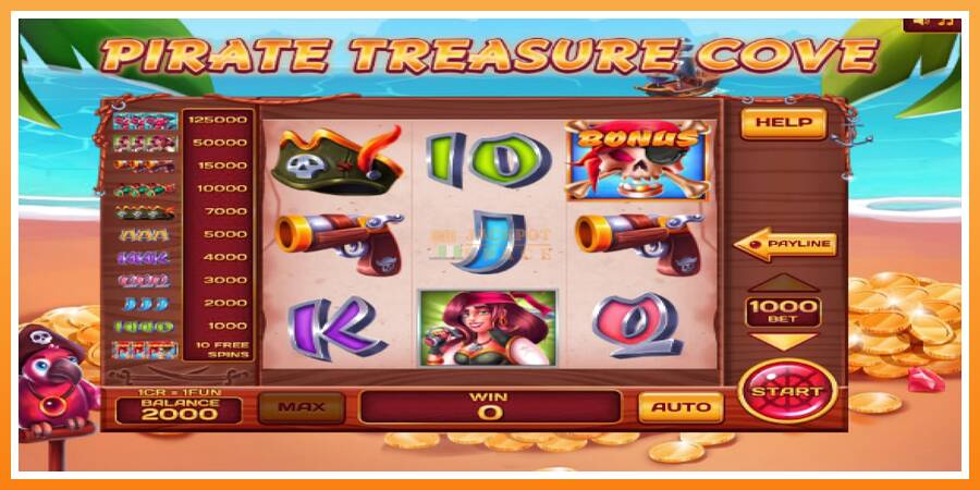 Pirate Treasure Cove Pull Tabs leikjavél fyrir peninga, mynd 3