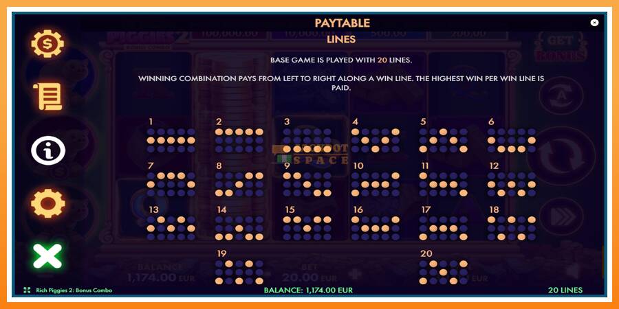 Rich Piggies 2: Bonus Combo leikjavél fyrir peninga, mynd 7