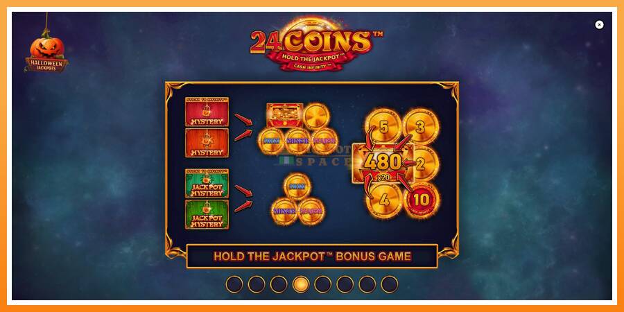 24 Coins Halloween Jackpots leikjavél fyrir peninga, mynd 1