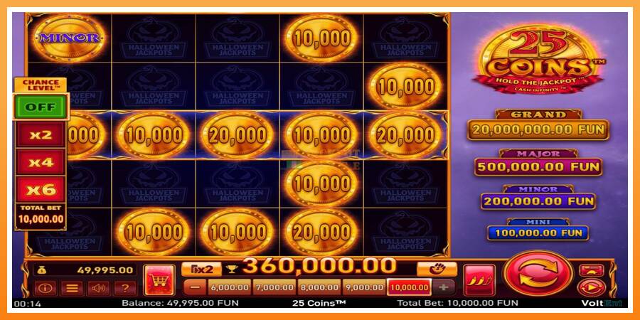 25 Coins Halloween Jackpots leikjavél fyrir peninga, mynd 3