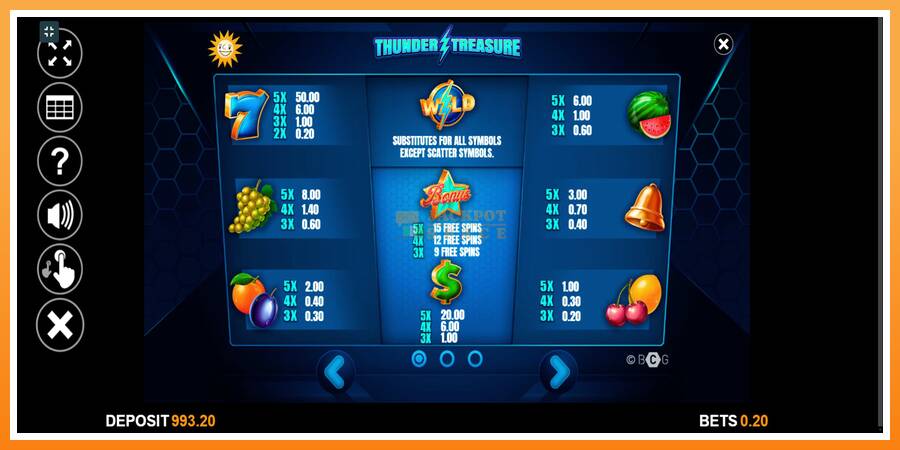 Thunder Treasure leikjavél fyrir peninga, mynd 7