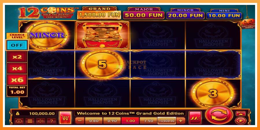 12 Coins Grand Gold Edition Halloween Jackpots leikjavél fyrir peninga, mynd 1