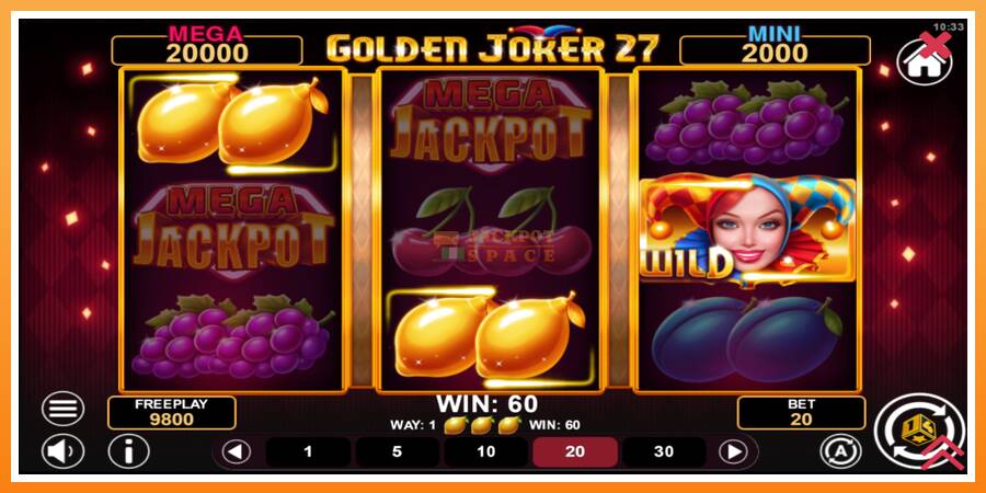 Golden Joker 27 Hold & Win leikjavél fyrir peninga, mynd 3