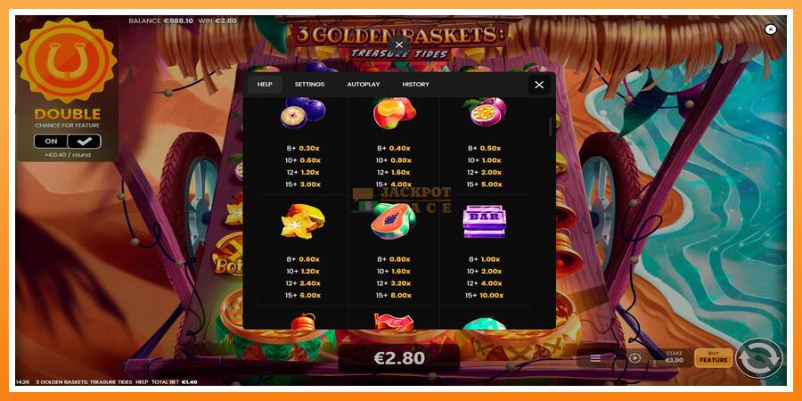 3 Golden Baskets: Treasure Tides leikjavél fyrir peninga, mynd 7