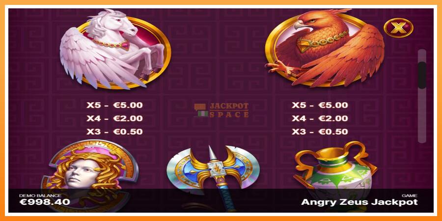 Angry Zeus Jackpot leikjavél fyrir peninga, mynd 5