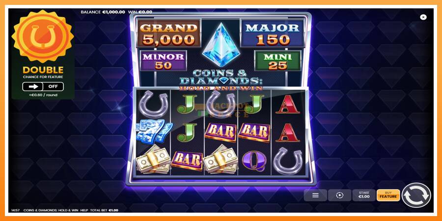 Coins & Diamonds: Hold and Win leikjavél fyrir peninga, mynd 2