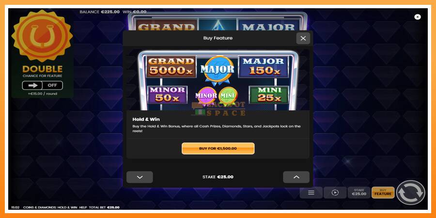 Coins & Diamonds: Hold and Win leikjavél fyrir peninga, mynd 4