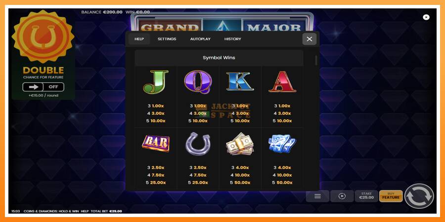 Coins & Diamonds: Hold and Win leikjavél fyrir peninga, mynd 5