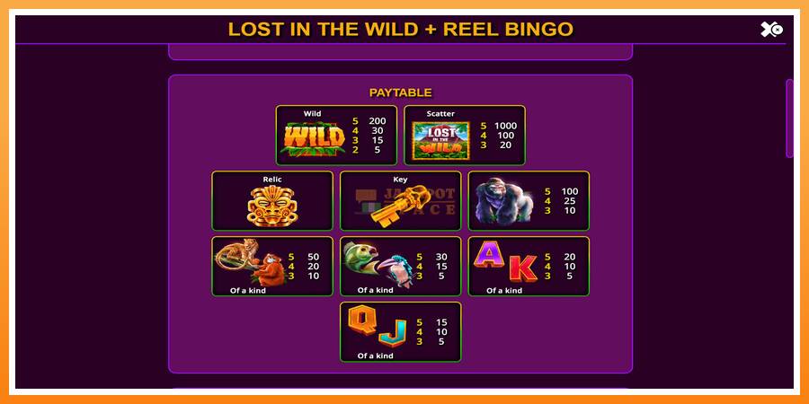 Lost in the Wild with Reel Bingo leikjavél fyrir peninga, mynd 6