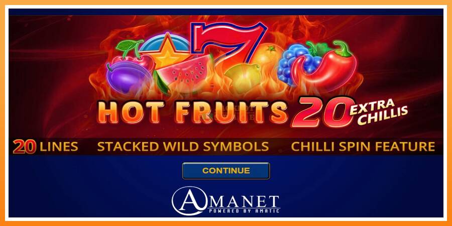 Hot Fruits 20 Extra Chillis leikjavél fyrir peninga, mynd 1