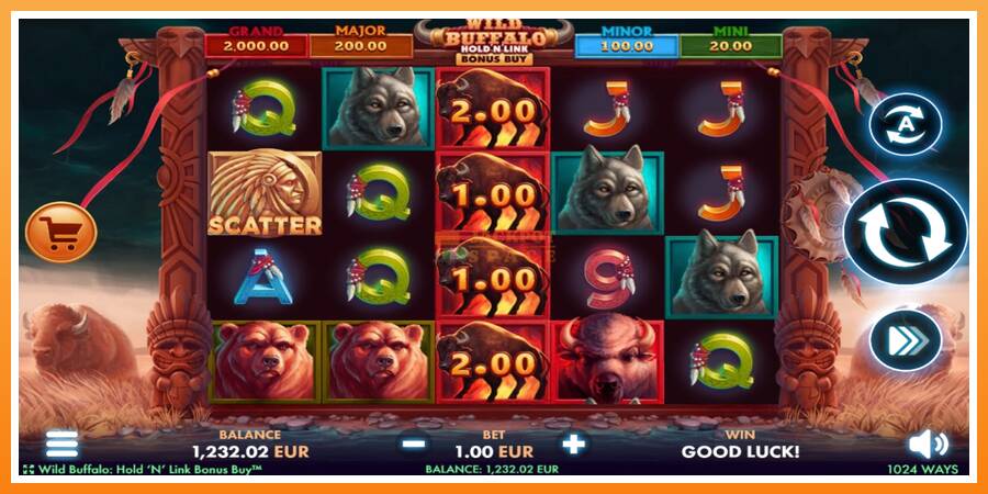 Wild Buffalo Hold N Link Bonus Buy leikjavél fyrir peninga, mynd 2