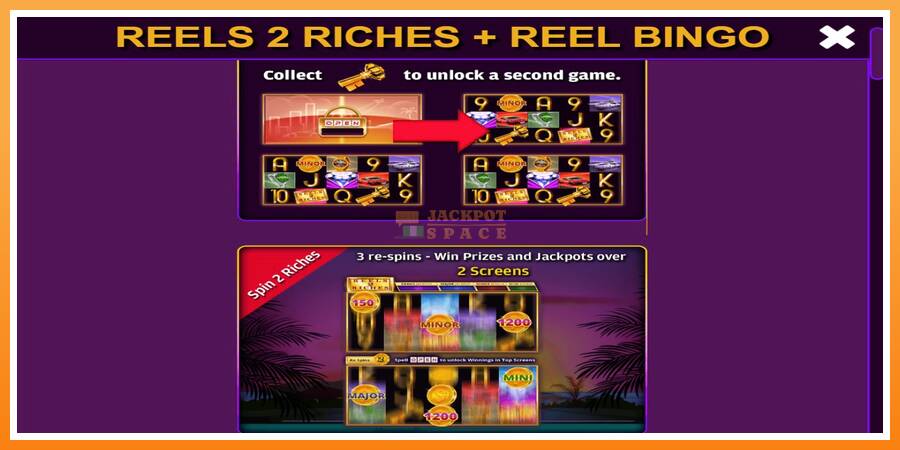 Reels 2 Riches with Reel Bingo leikjavél fyrir peninga, mynd 4